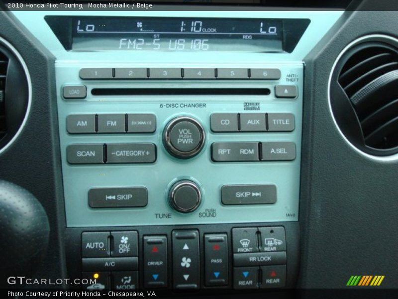 Controls of 2010 Pilot Touring