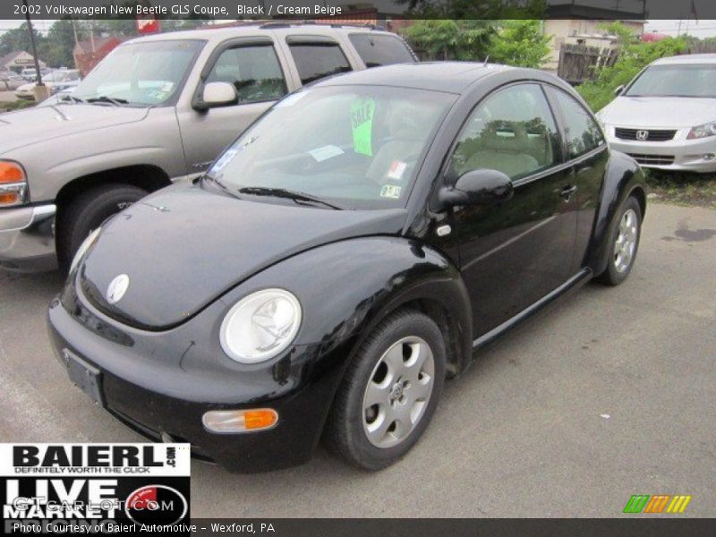 Black / Cream Beige 2002 Volkswagen New Beetle GLS Coupe
