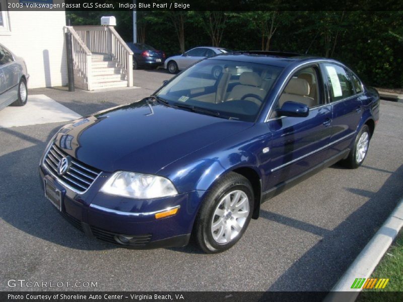 Indigo Blue Pearl / Beige 2003 Volkswagen Passat GLS Sedan