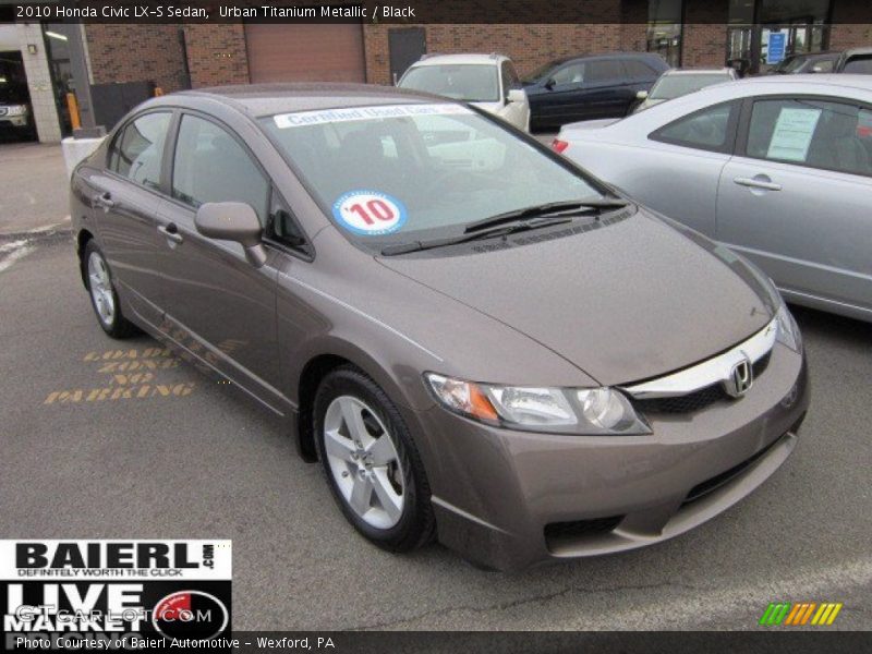 Urban Titanium Metallic / Black 2010 Honda Civic LX-S Sedan
