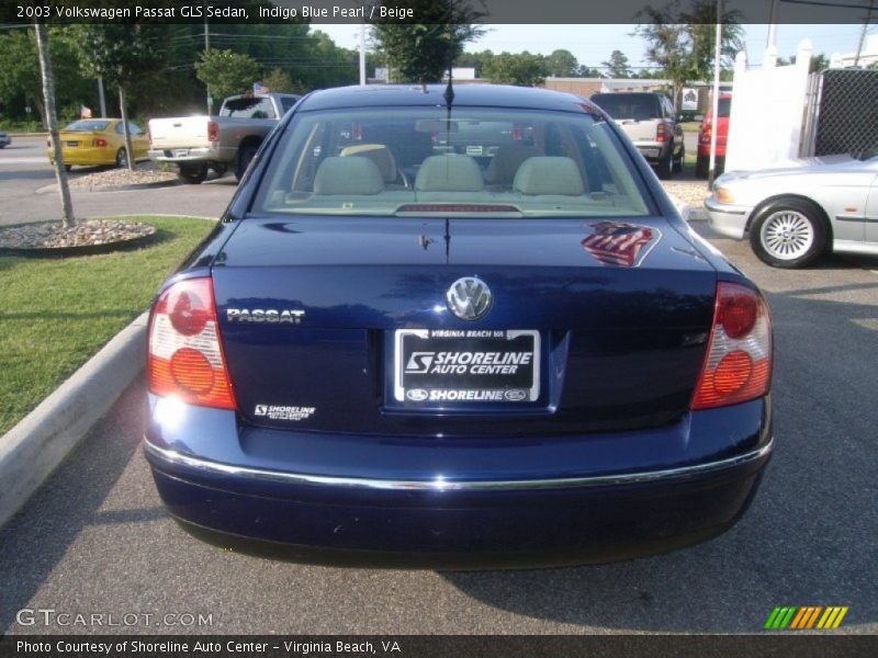 Indigo Blue Pearl / Beige 2003 Volkswagen Passat GLS Sedan