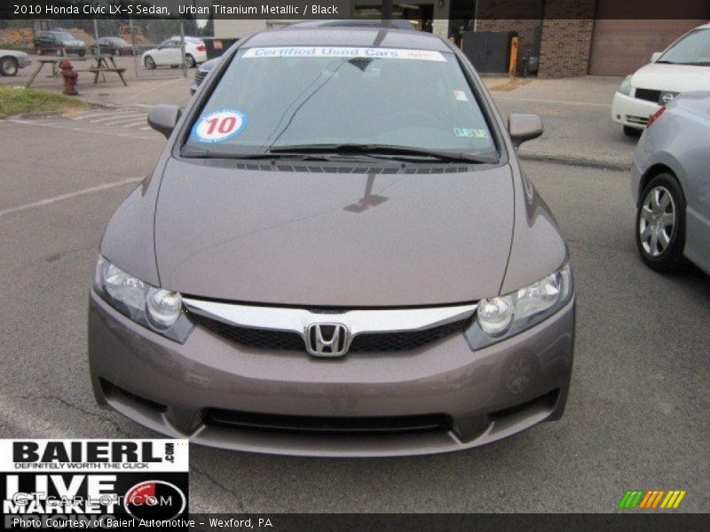 Urban Titanium Metallic / Black 2010 Honda Civic LX-S Sedan