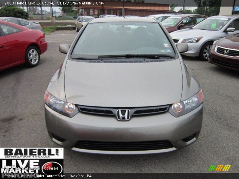 Galaxy Gray Metallic / Gray 2008 Honda Civic LX Coupe
