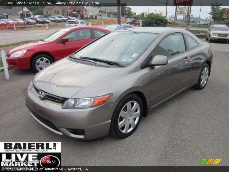 Galaxy Gray Metallic / Gray 2008 Honda Civic LX Coupe