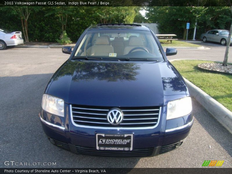 Indigo Blue Pearl / Beige 2003 Volkswagen Passat GLS Sedan