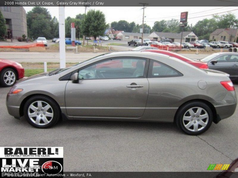 Galaxy Gray Metallic / Gray 2008 Honda Civic LX Coupe