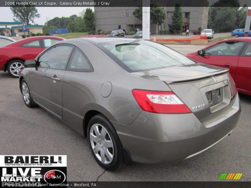 Galaxy Gray Metallic / Gray 2008 Honda Civic LX Coupe
