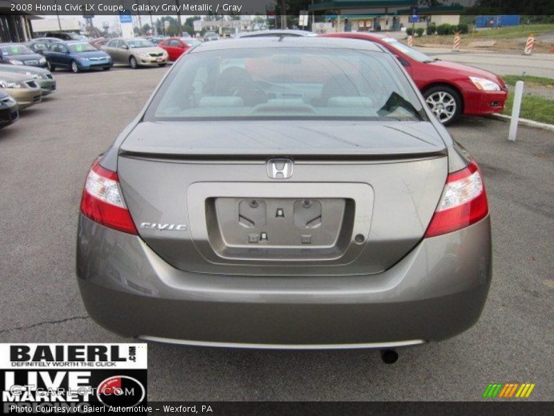 Galaxy Gray Metallic / Gray 2008 Honda Civic LX Coupe