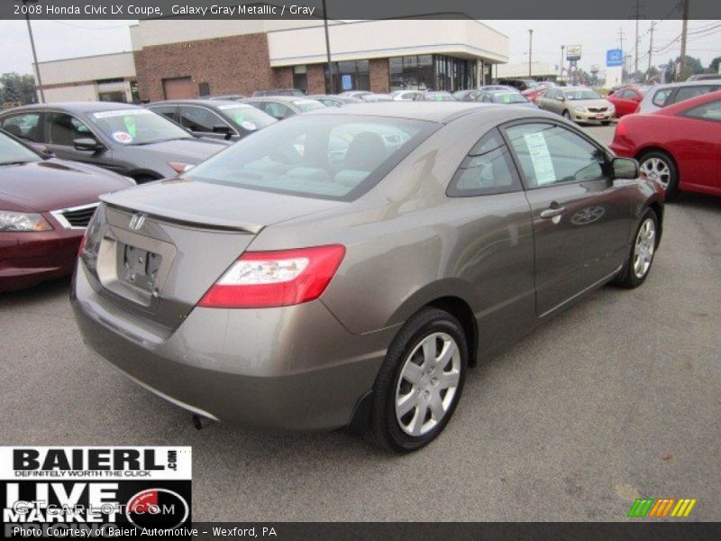 Galaxy Gray Metallic / Gray 2008 Honda Civic LX Coupe