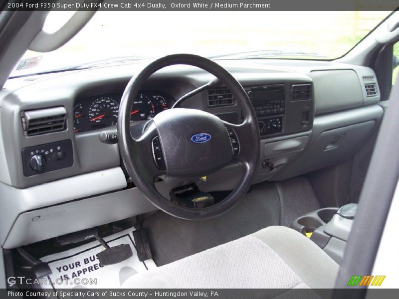 Oxford White / Medium Parchment 2004 Ford F350 Super Duty FX4 Crew Cab 4x4 Dually