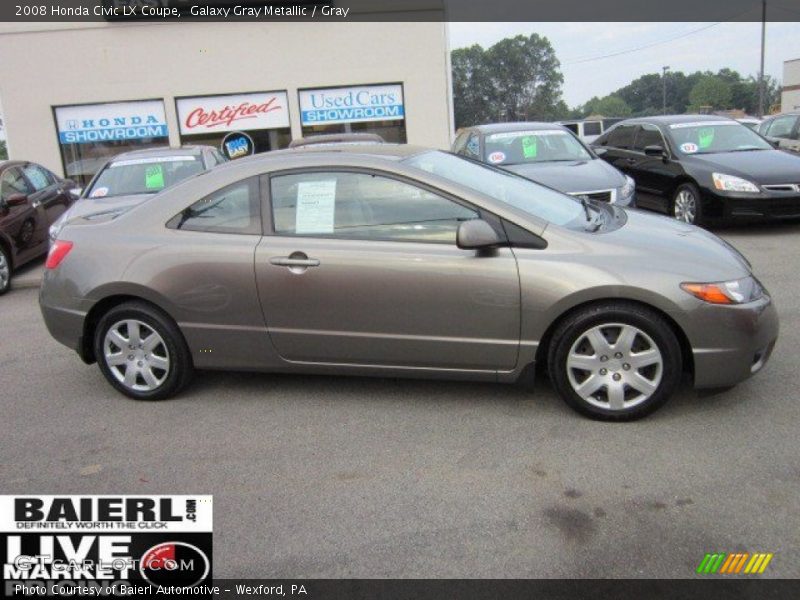 Galaxy Gray Metallic / Gray 2008 Honda Civic LX Coupe