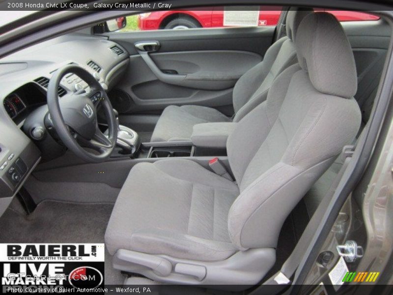 Galaxy Gray Metallic / Gray 2008 Honda Civic LX Coupe