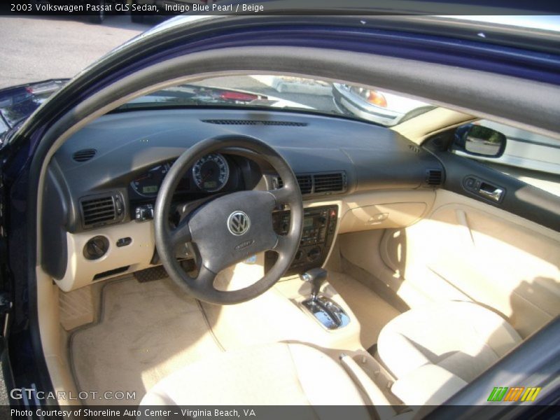Indigo Blue Pearl / Beige 2003 Volkswagen Passat GLS Sedan