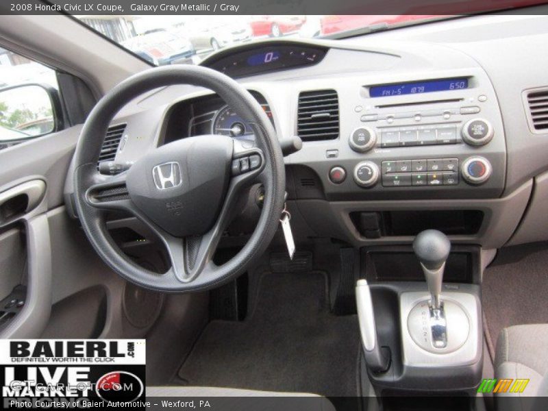 Galaxy Gray Metallic / Gray 2008 Honda Civic LX Coupe