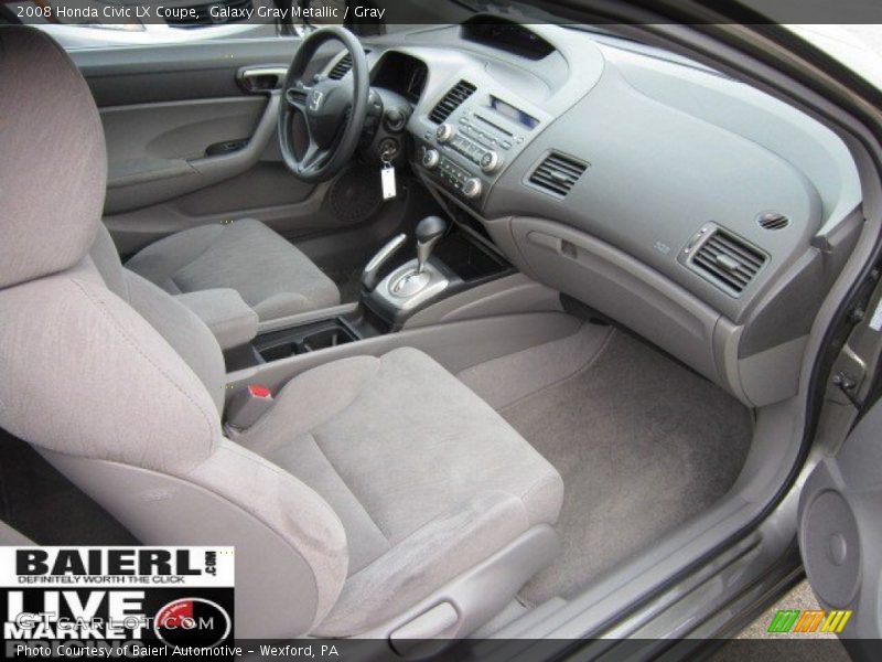 Galaxy Gray Metallic / Gray 2008 Honda Civic LX Coupe