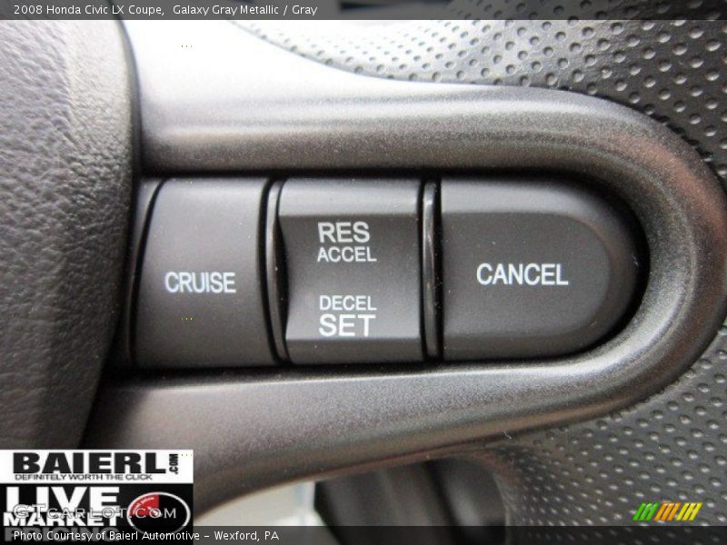 Galaxy Gray Metallic / Gray 2008 Honda Civic LX Coupe