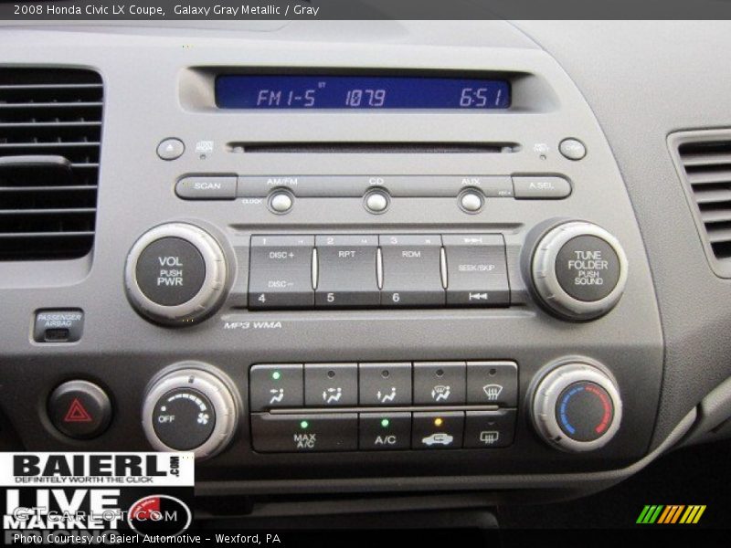 Galaxy Gray Metallic / Gray 2008 Honda Civic LX Coupe