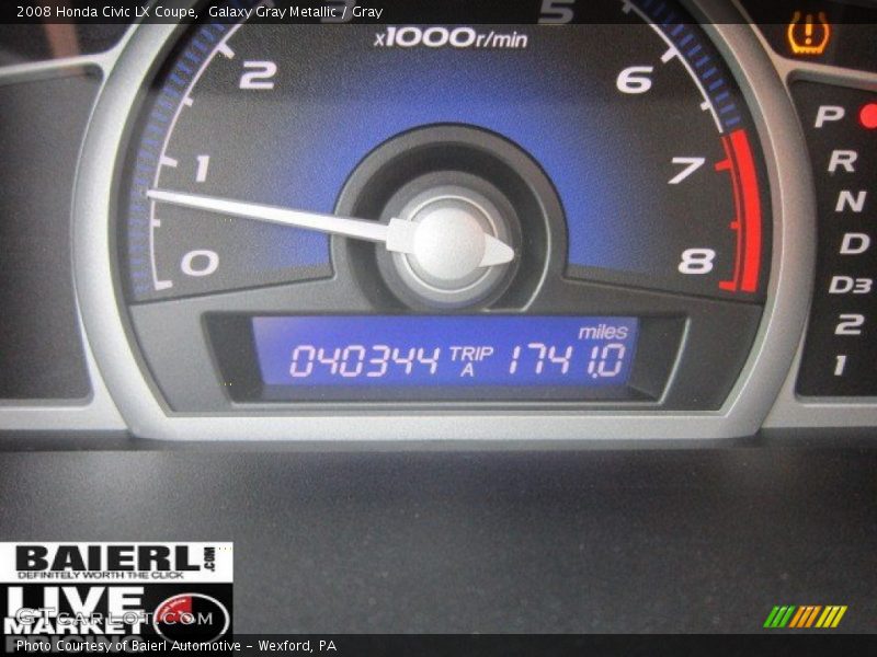 Galaxy Gray Metallic / Gray 2008 Honda Civic LX Coupe