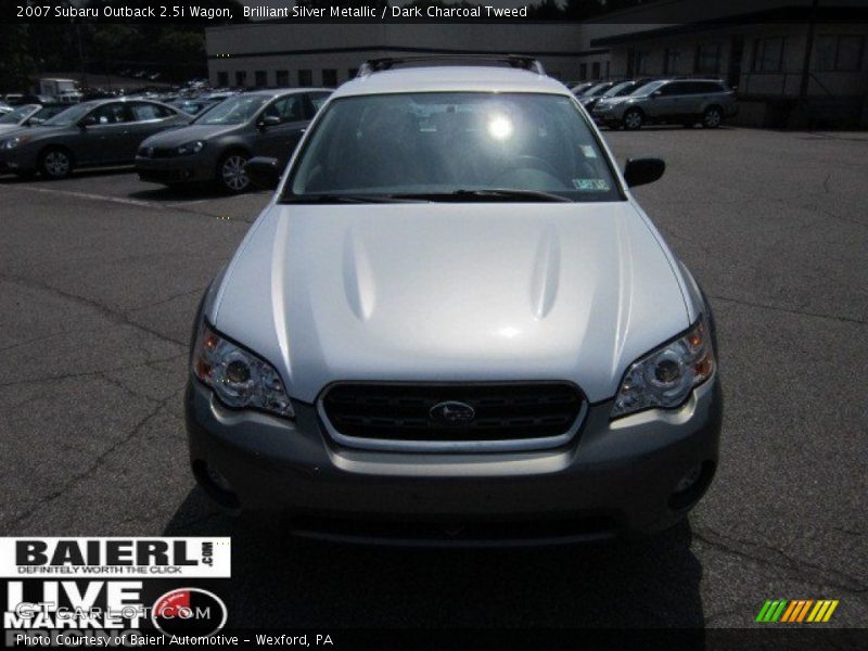 Brilliant Silver Metallic / Dark Charcoal Tweed 2007 Subaru Outback 2.5i Wagon