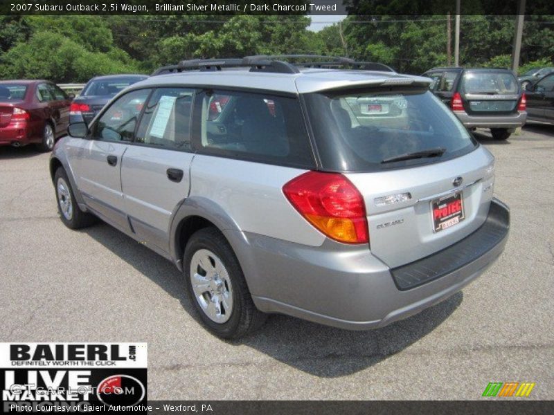 Brilliant Silver Metallic / Dark Charcoal Tweed 2007 Subaru Outback 2.5i Wagon