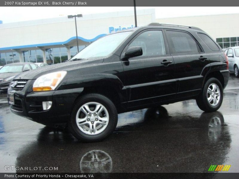 Black Cherry / Black 2007 Kia Sportage EX V6