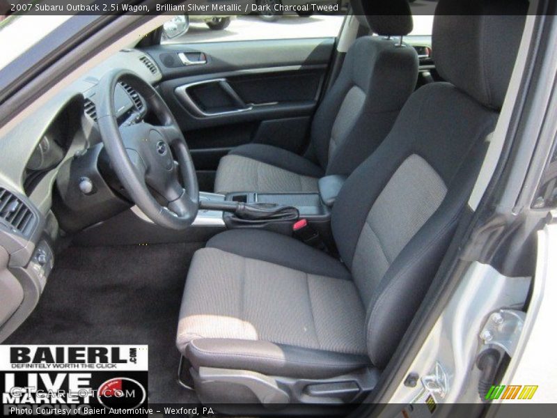 Brilliant Silver Metallic / Dark Charcoal Tweed 2007 Subaru Outback 2.5i Wagon