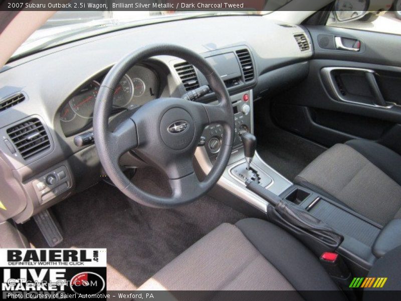 Brilliant Silver Metallic / Dark Charcoal Tweed 2007 Subaru Outback 2.5i Wagon