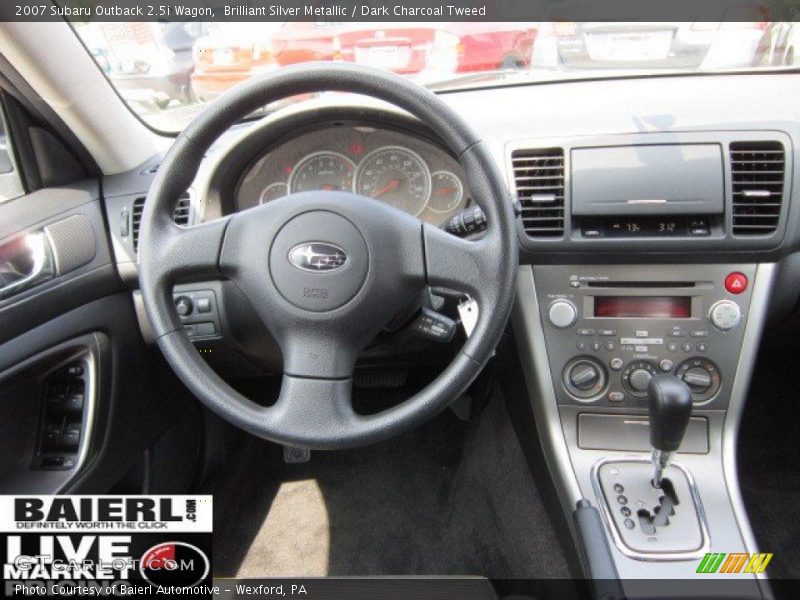 Brilliant Silver Metallic / Dark Charcoal Tweed 2007 Subaru Outback 2.5i Wagon