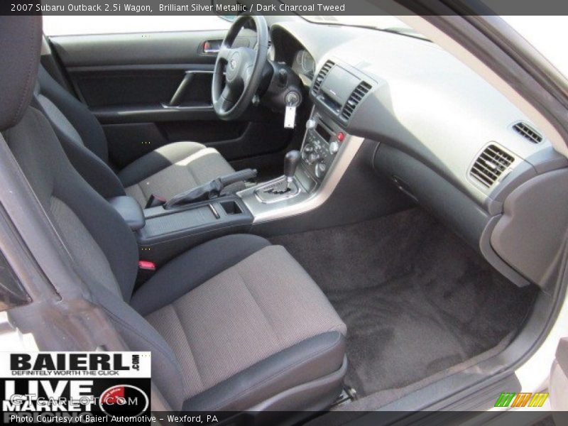 Brilliant Silver Metallic / Dark Charcoal Tweed 2007 Subaru Outback 2.5i Wagon