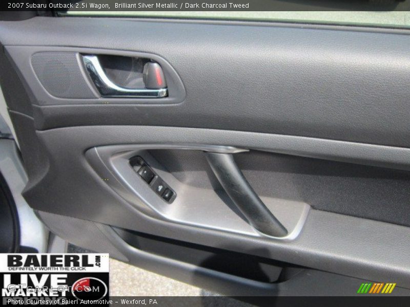 Brilliant Silver Metallic / Dark Charcoal Tweed 2007 Subaru Outback 2.5i Wagon