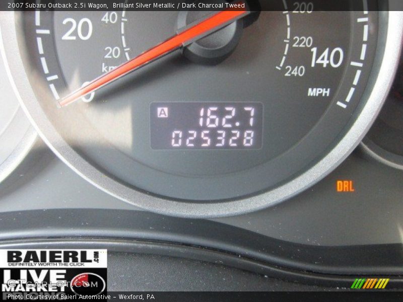 Brilliant Silver Metallic / Dark Charcoal Tweed 2007 Subaru Outback 2.5i Wagon
