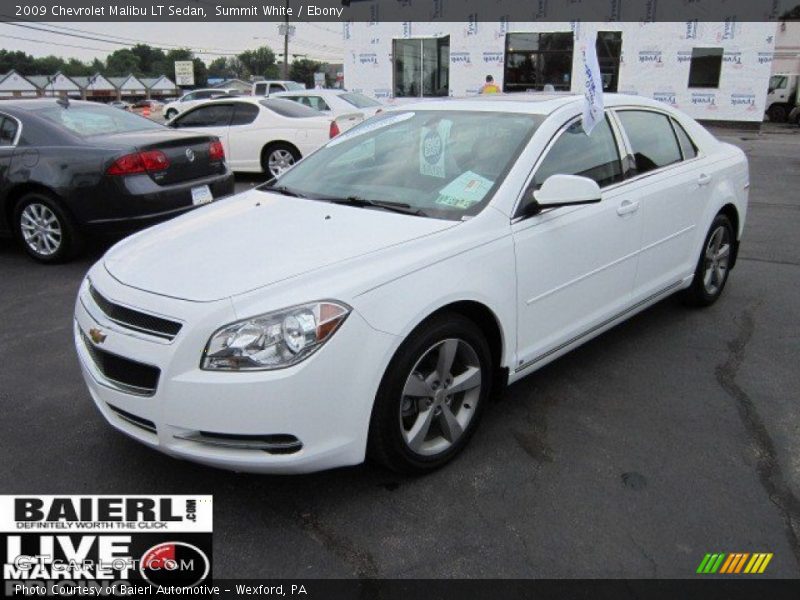 Summit White / Ebony 2009 Chevrolet Malibu LT Sedan