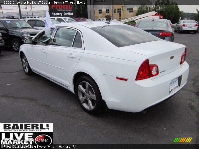 Summit White / Ebony 2009 Chevrolet Malibu LT Sedan