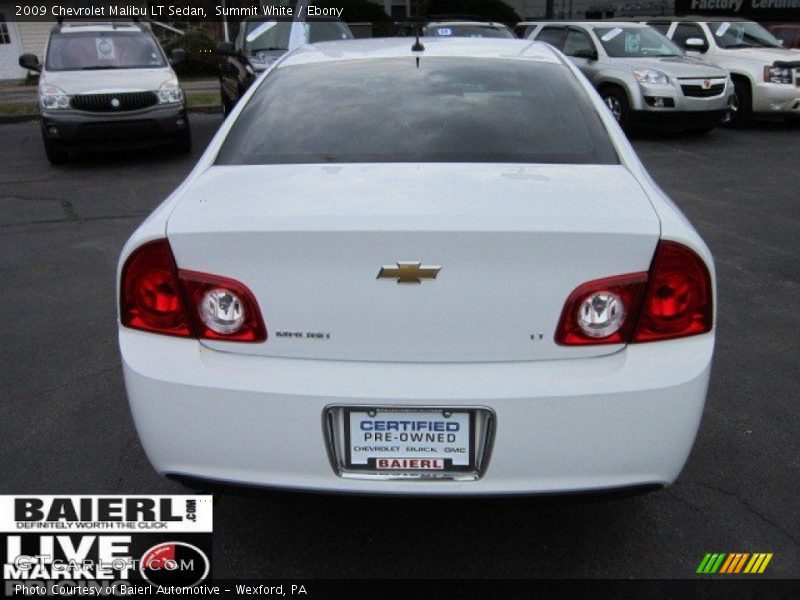 Summit White / Ebony 2009 Chevrolet Malibu LT Sedan