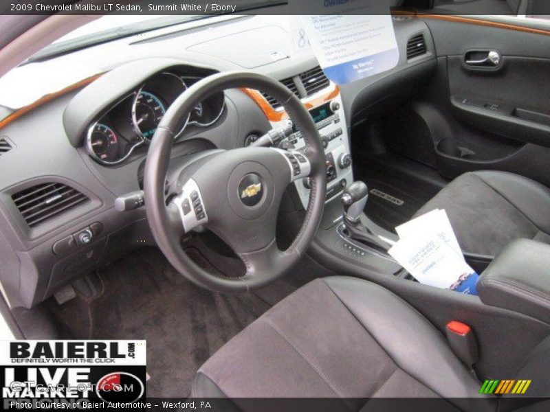 Summit White / Ebony 2009 Chevrolet Malibu LT Sedan