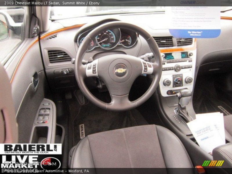 Summit White / Ebony 2009 Chevrolet Malibu LT Sedan