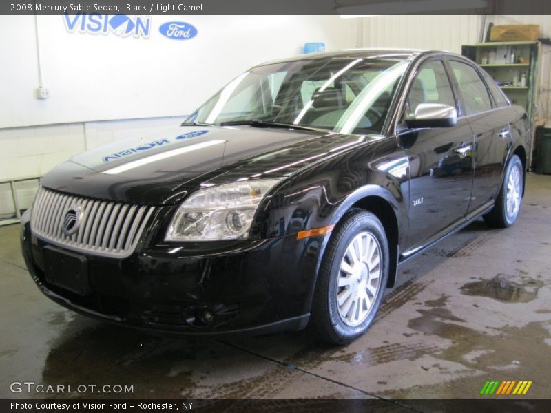 Black / Light Camel 2008 Mercury Sable Sedan