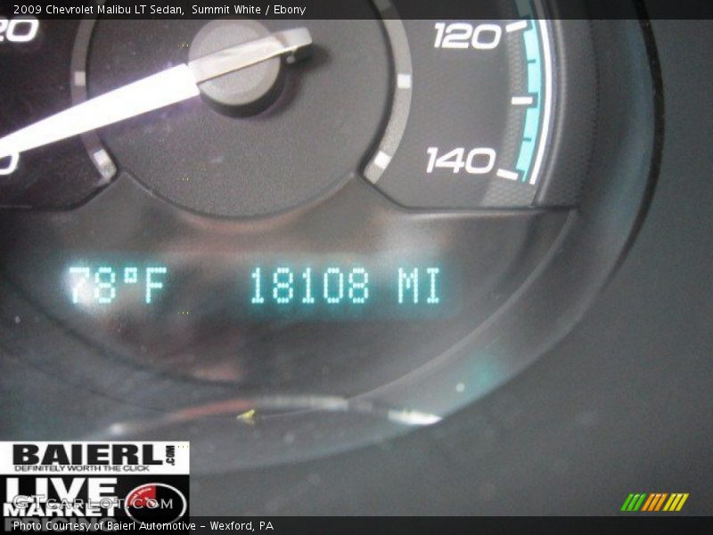 Summit White / Ebony 2009 Chevrolet Malibu LT Sedan