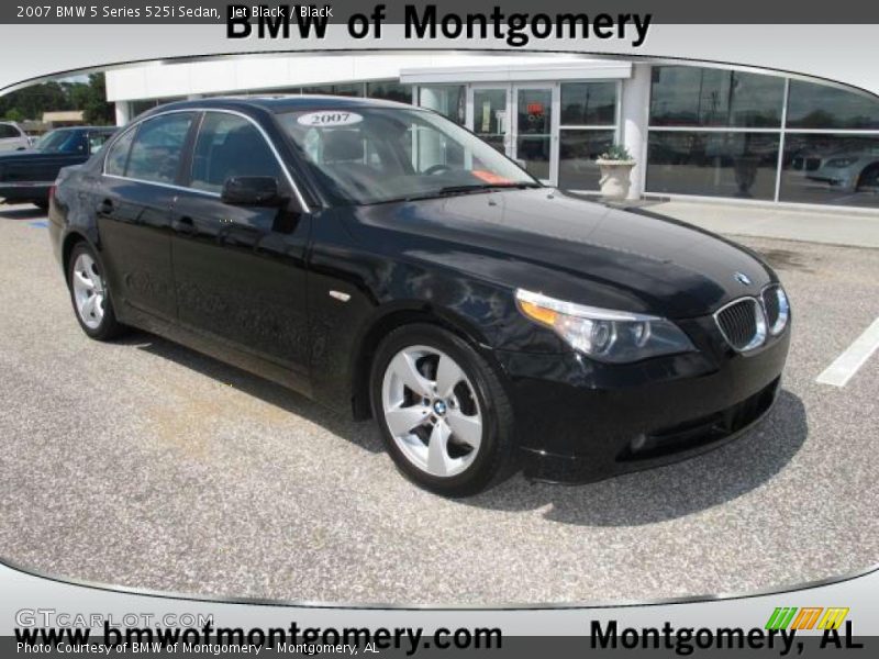 Jet Black / Black 2007 BMW 5 Series 525i Sedan