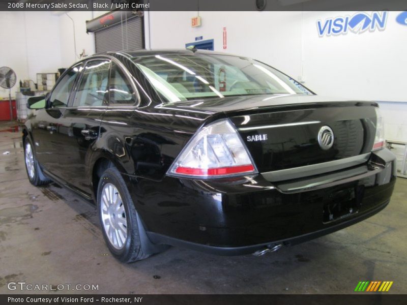 Black / Light Camel 2008 Mercury Sable Sedan