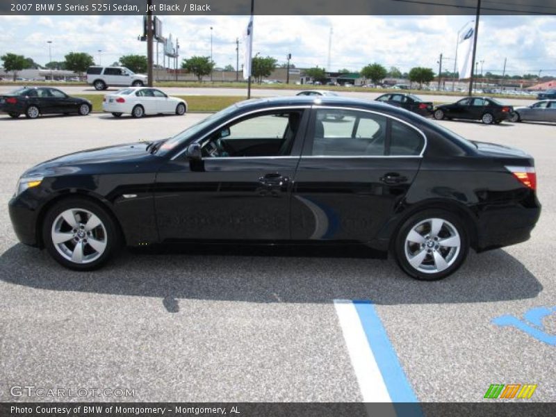 Jet Black / Black 2007 BMW 5 Series 525i Sedan