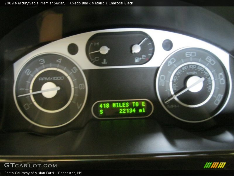 Tuxedo Black Metallic / Charcoal Black 2009 Mercury Sable Premier Sedan