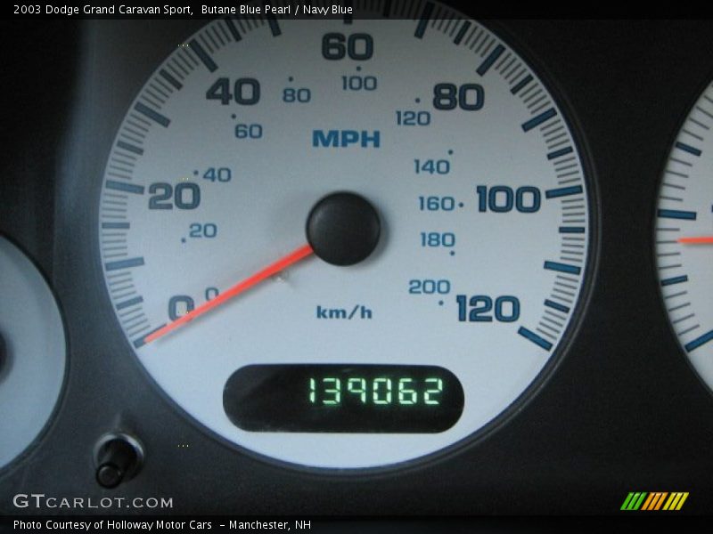 Butane Blue Pearl / Navy Blue 2003 Dodge Grand Caravan Sport