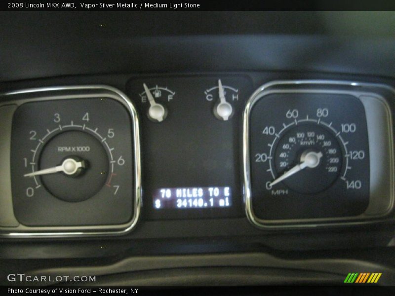 Vapor Silver Metallic / Medium Light Stone 2008 Lincoln MKX AWD