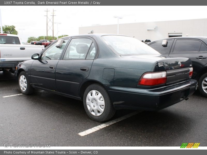 Dark Emerald Pearl Green Metallic / Gray 1997 Toyota Corolla