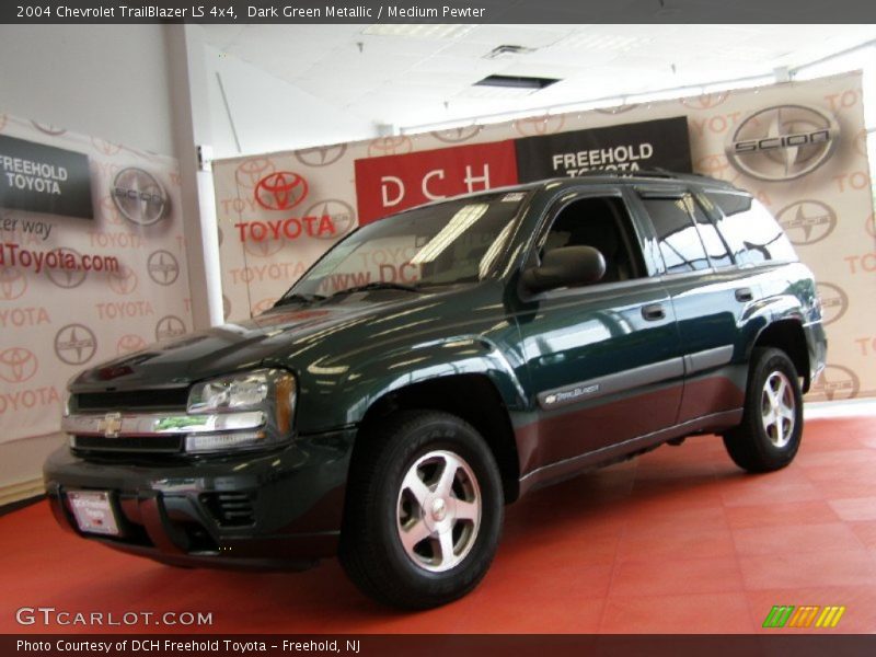 Dark Green Metallic / Medium Pewter 2004 Chevrolet TrailBlazer LS 4x4