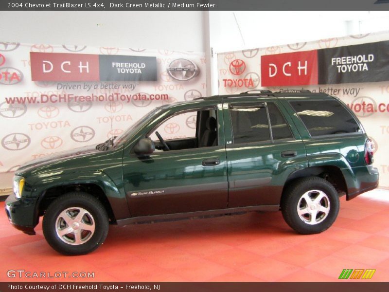 Dark Green Metallic / Medium Pewter 2004 Chevrolet TrailBlazer LS 4x4