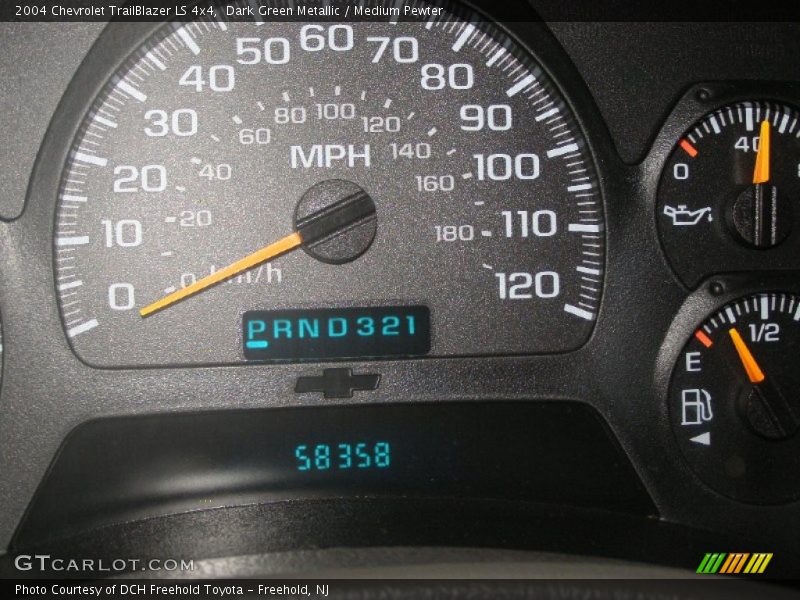 Dark Green Metallic / Medium Pewter 2004 Chevrolet TrailBlazer LS 4x4