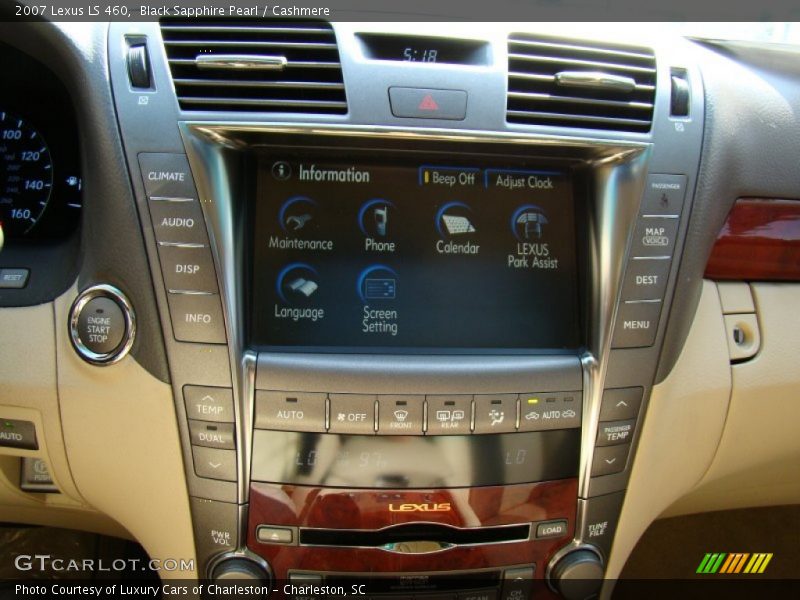 Black Sapphire Pearl / Cashmere 2007 Lexus LS 460