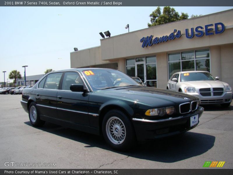 Oxford Green Metallic / Sand Beige 2001 BMW 7 Series 740iL Sedan
